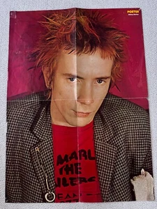 SEX PISTOLS 1977 PUNK POSTER - Swedish Music Magazine Vintage Rare 1970s Johnny - Picture 1 of 2