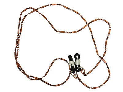 GOOPTICIANS Antique Style Brown Copper Link Spectacle Chain / Cord With Traditional Fasten