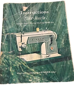 1967 Instruction Manual for Singer Slant Needle Sewing Machine Model 609 Vintage - Picture 1 of 8