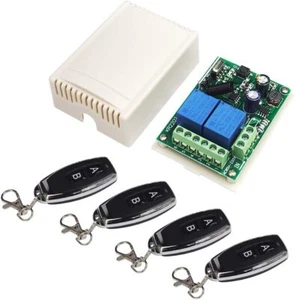 Interruptor de relé de control remoto inalámbrico RF 110V 120V 220V universal 2 canales - Imagen 1 de 9