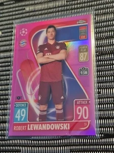 2021-22 Topps Chrome Match Attax UCL Pink Refractor /199 Robert Lewandowski #55 - Picture 1 of 3