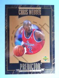 1995-96, Upper Deck, Basketball, Predictor, #R9, Chris Webber, Bullets - Bild 1 von 2