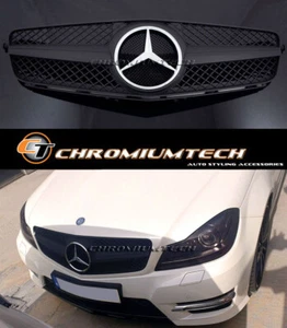 2008-2012 Mercedes W204 Classe C Coupe Berlina Tutti Griglia Nera - Picture 1 of 4