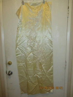 1960's Satin Hand Beaded Dress Material 1 1/2 yards (British Hong Kong)  SALE - Image 1 of 4