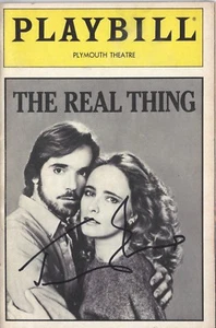 Jeremy Irons signed The Real Thing Playbill. In Person Photo Proof Jan 1984 RARE - Picture 1 of 2