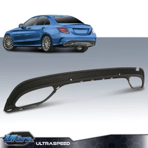 Rear Bumper Valance Fit For 2015-2018 Mercedes Benz C300 Models w/ AMG Pckg - Picture 1 of 12