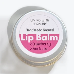 Lip Balm Pots Vegan Natural Handmade- Strawberry Shortcake - Picture 1 of 3