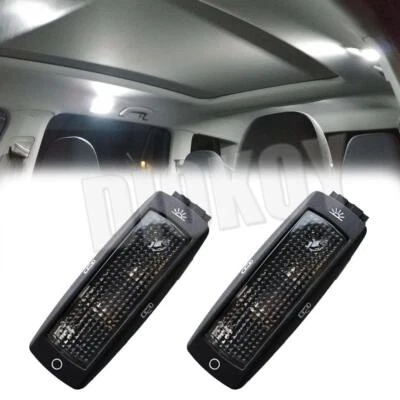 Luz domo mapa lectura trasero negro blanco para VW Passat Golf Skoda excelente asiento Foto 1 de 4