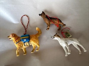 Three Dog Ornaments Midwest German Shepard And More - Picture 1 of 15