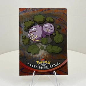 Weezing #110 Blue Logo Holo Foil Vintage 1999 Topps Pokemon TV Animation Edition - Picture 1 of 2