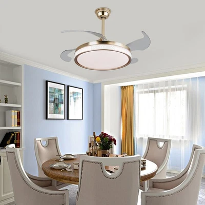 Indoor Ceiling Fan Light with Remote Control, Ceiling Fan Lamp for Bedroom - Image 1 of 4