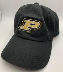 Purdue Boilermakers Mütze Baseballkappe StrapBack NCAA College Signaturen schwarz gebraucht, in einwandfreiem Zustand - Bild 1 von 7