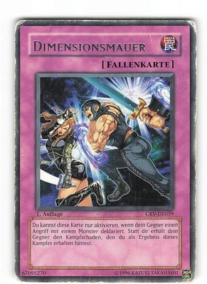 Yugioh DIMENSIONSMAUER , crv-de059 Rare deutsch Played 1. Auflage - Bild 1 von 2