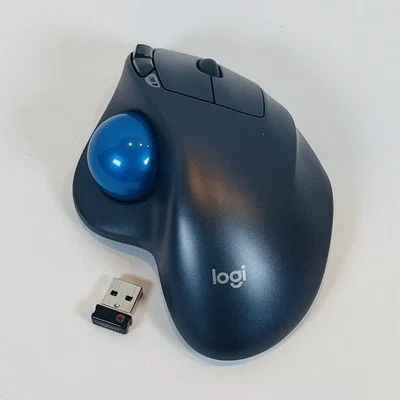 Logitech M570 Wireless Trackball Mouse With Dongle Receiver - Gray - Image 1 of 4