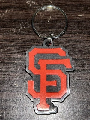 San Francisco Giants Keychain Official Team Logo MLB Baseball 2019 Rubber - Image 1 of 2