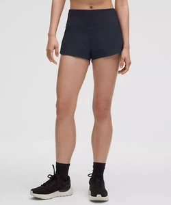 Lululemon Shorts Womens 8 Black Speed Up High Rise Lined 2.5" Inseam Running - Picture 1 of 13