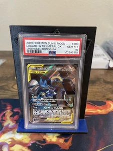 Pokémon PSA 10 Lucario Melmetal GX Full-Art 203/214 Unbroken Bonds - Picture 1 of 2