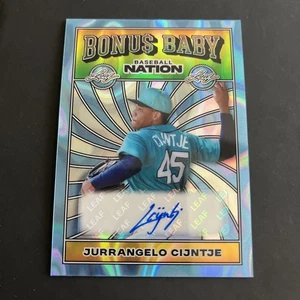 2025 Leaf Baseball Nation Jurrangelo Cijntje Auto /3 Bonus Bambino - Foto 1 di 2
