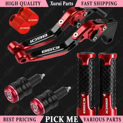 Per DUCATI 1098 S Tricolore Moto Freno Frizione Leva Maniglie Maniglie Estremità Set - Immagine 1 di 4