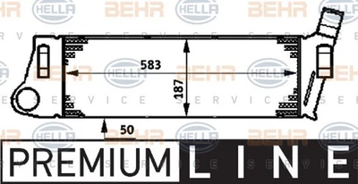 Ladeluftkühler PREMIUM LINE BEHR HELLA SERVICE 8ML 376 719-031 für RENAULT by 2 - Bild 1 von 4