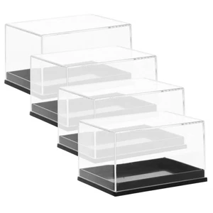 4 Stück Klarsichtbox Präparat Kinder Vitrine Mineral Aufbewahrungsboxen - Bild 1 von 12