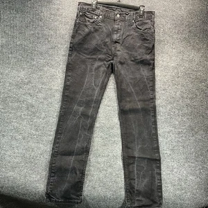Levi’s 511 Slim Jeans Men’s 36x34 Black Wash Distressed Y2K Grunge Vein Faded - Picture 1 of 10