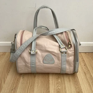 Vintage HEAD ST MORITZ Holdall Duffle Gym Bag Pink Grey Monte Carlo Retro - Picture 1 of 11