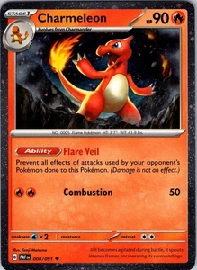Juego de cartas coleccionables Pokémon - Charmeleon - Paldean Fates 008/091 - Cosmos Holo - Imagen 1 de 2