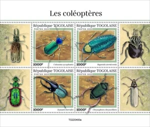 INSECTOS Y ESCARABAJOS Insecto/Escarabajo MNH 4v-Sello Hoja #25 (Togo 2022) - Imagen 1 de 1