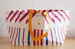 IKEA ÖMSESIDIG Tragetasche Sommer Streifen lila blau rot weiß 71L 2er 5er 10er - Bild 1 von 7