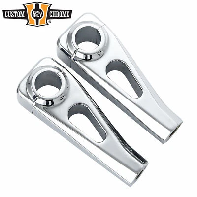 Elevadores superiores de manillar cromados universales de 4,5" aptos para barras de 1"" Harley Honda Kawasaki Foto 1 de 4