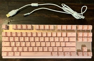 MOTOSPEED GK82 Pink Mechanical Keyboard LED White Backlit incl orig USB-C Cable - Picture 1 of 4