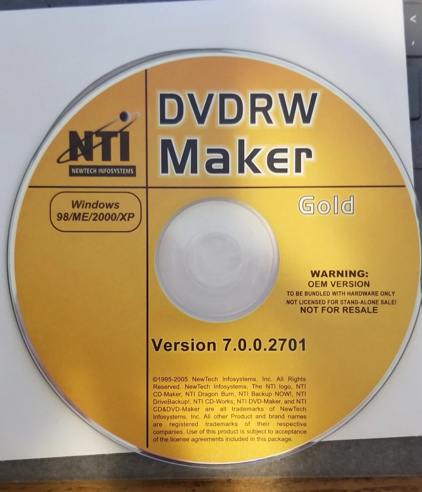 Vintage DVDRW Maker Gold Version 7.0.0.2701 !!! Disk Only !!! - Image 1 of 1