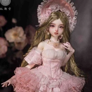 Resin 1/4 BJD Doll Ball Joint Courtly Style Girl Face Makeup Full Set Handmade - Picture 1 of 17