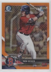 2018 Bowman Draft Chrome Orange Refractor /25 Nick Decker #BDC-124