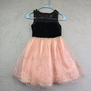 Lilt Dress Girls Size 6X Black Pink Velvet Sparkly Princess Holidays Special Occ - Picture 1 of 11