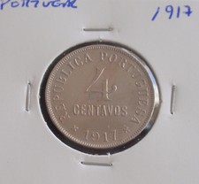 Portugal - 4 Centavos - 1917 - VF