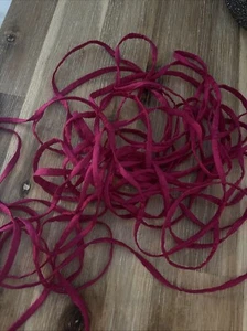 Very Soft Habotai Silk Cord ~ 5mm ~ Fuchsia Pink ~ 1 metre - Picture 1 of 3
