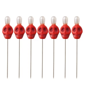 Gothic 7pcs Needles Voodoo Bead Skull Pins Evil Vent Toys Creepy Red - Photo 1 sur 6