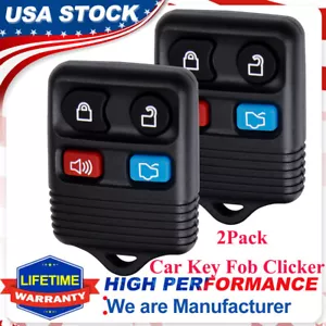 2pcs Replacement Car Keyless Entry Remote Control Alarm Key Fob Clicker For Ford - Picture 1 of 12