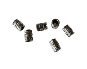 150PCS Tibetan Silver 3mm hole barrel spacer beads FC506 - Picture 1 of 4