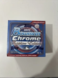 2022 Bowman Chrome Sapphire Edition Sealed Hobby Box Bobby Witt Julio Rodriguez - Bild 1 von 2