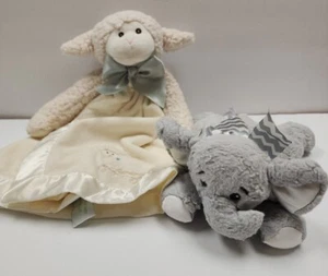 Loveys Bearington Bebé Cordero Terciopelo Satinado Manta de Seguridad y Elefante Lovey Lote/2 - Imagen 1 de 20