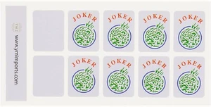 Juego de 8 calcomanías adhesivas para azulejos Yellow Mountain Imports American Mahjong Joker - Imagen 1 de 4