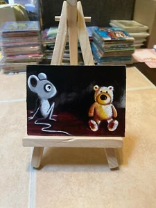 Tarjeta de arte original ACEO Ratón pintura acrílica arte urbano Anita Ware 13 - Imagen 1 de 1