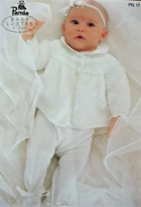 Panda Knitting Pattern Pamphlet - 4 BABY DESIGNS - 3 to 12 Mths in 8 Ply - GC - Picture 1 of 3