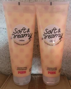 Victoria's Secret Soft & Dreamy Body Lotion 8 oz Lot of 2 - Fragrance Set - Picture 1 of 2