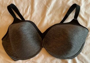 Olga Bra Gray And Black Padded Wire Adjustable Straps Size 42DD - Picture 1 of 3