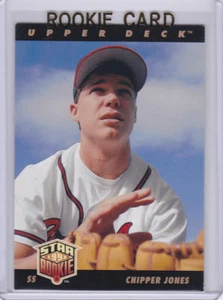 CHIPPER JONES ROOKIE CARD Atlanta Braves STAR RC Upper Deck Baseball 1993 MLB RC - Picture 1 of 2