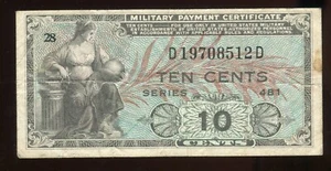 MPC 10-Cent Series 481 | Rare Run 4 | Very Fine | FR-M832 | Free Shipping - Bild 1 von 3